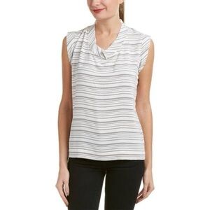 CAbi Madeleine Striped Sleeveless Cowl Neck Blouse Style 236 Size S
